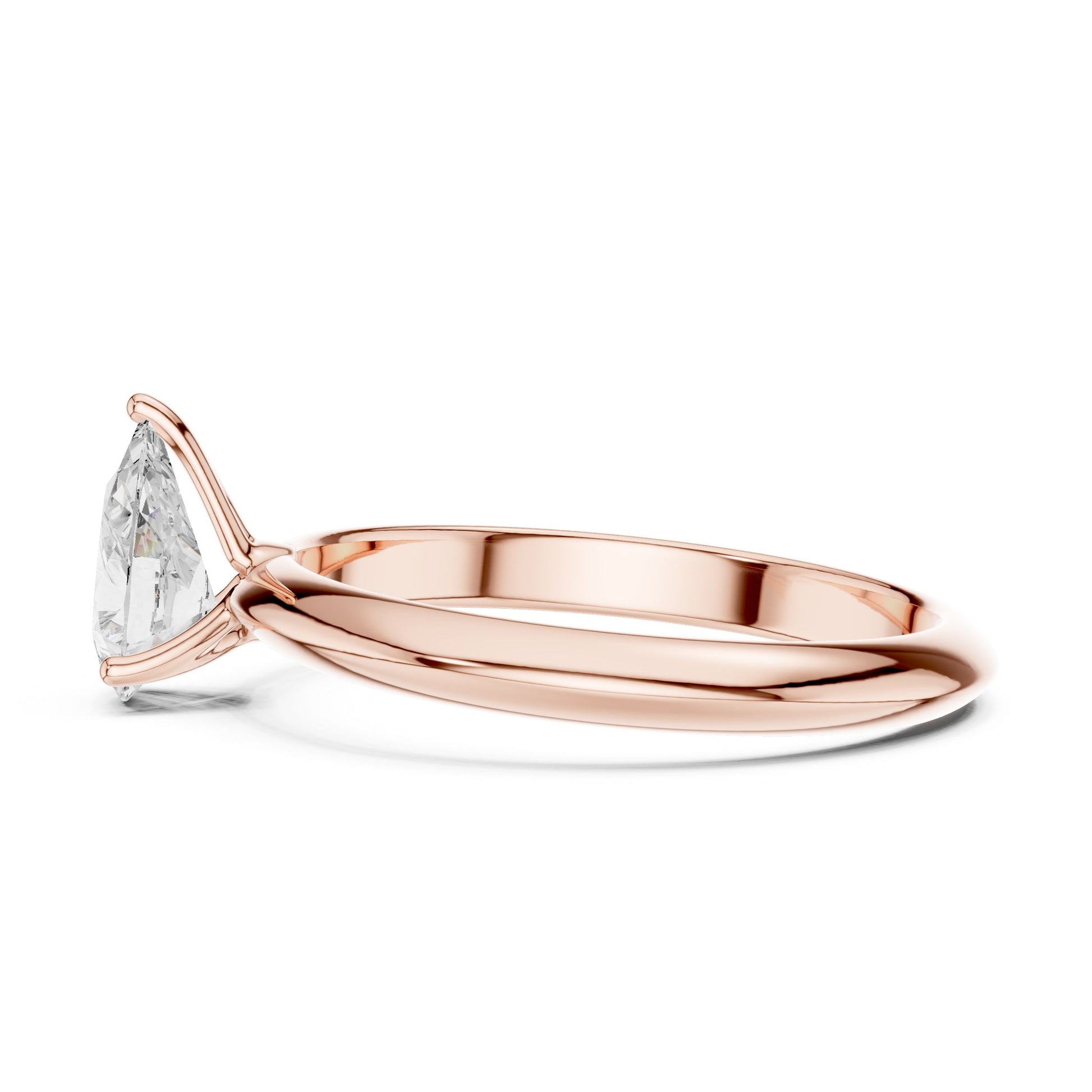 Pear Lab Grown Diamond Solitaire Engagement Ring