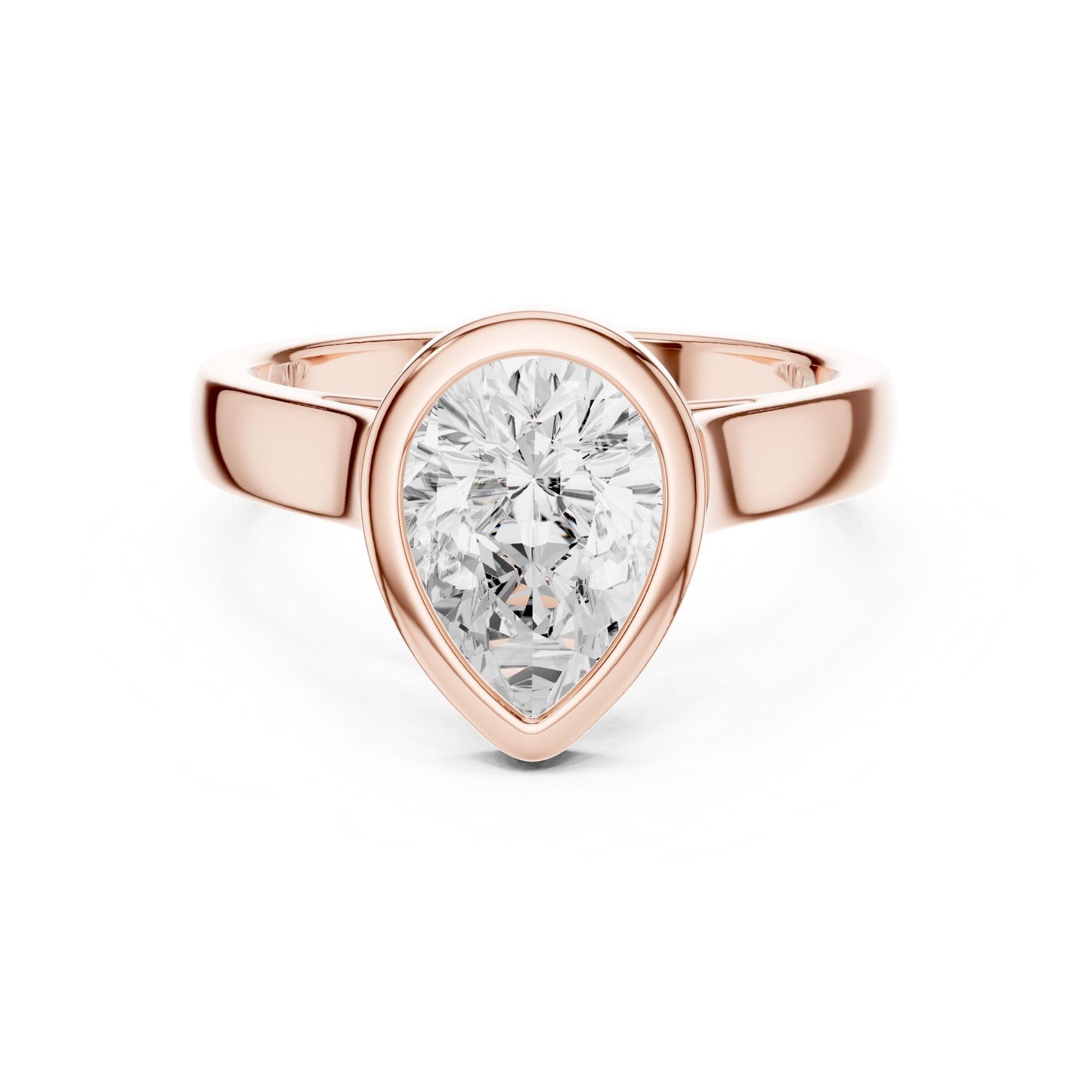 Pear Lab Grown Diamond Solitaire Engagement Ring