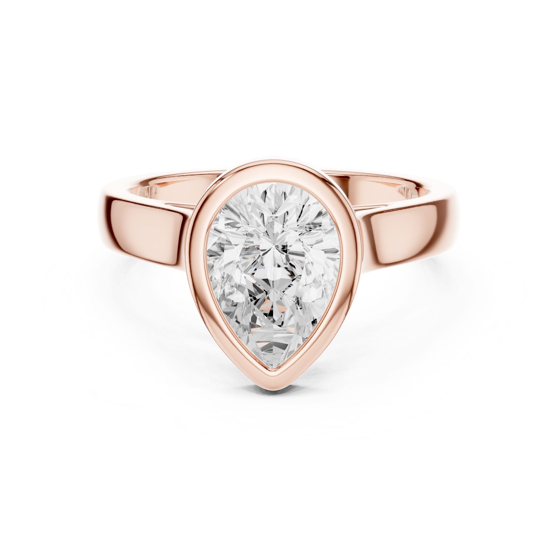 Pear Lab Grown Diamond Solitaire Engagement Ring