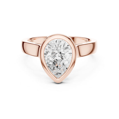Pear Lab Grown Diamond Solitaire Engagement Ring
