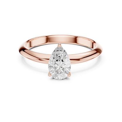 Pear Lab Grown Diamond Solitaire Engagement Ring