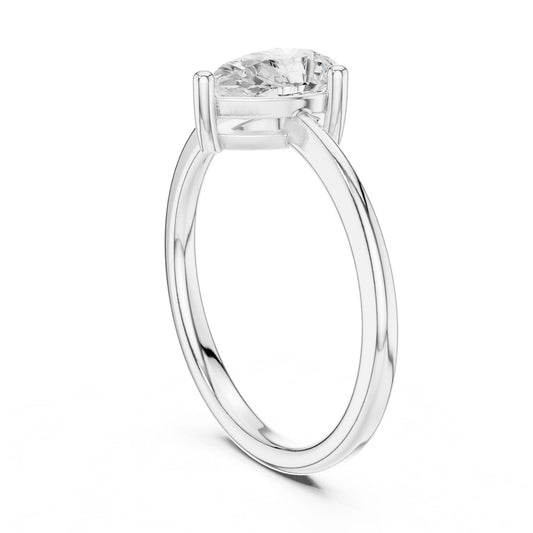 Pear Lab Grown Diamond Solitaire Engagement Ring