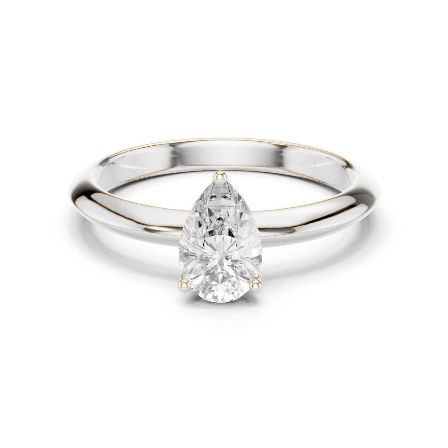Pear Lab Grown Diamond Solitaire Engagement Ring