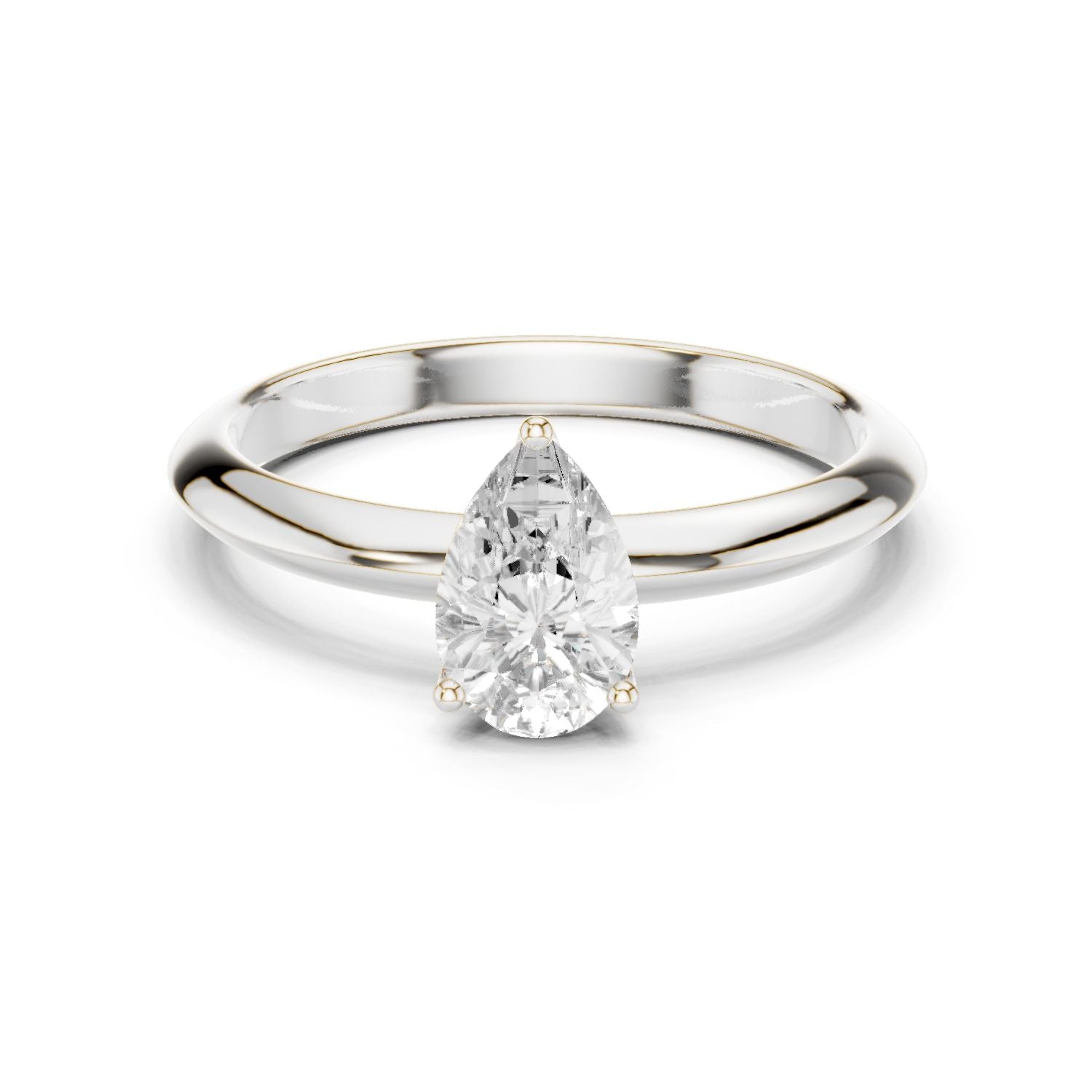 Pear Lab Grown Diamond Solitaire Engagement Ring