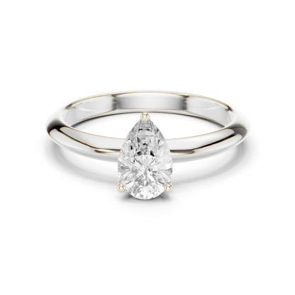 Pear Lab Grown Diamond Solitaire Engagement Ring