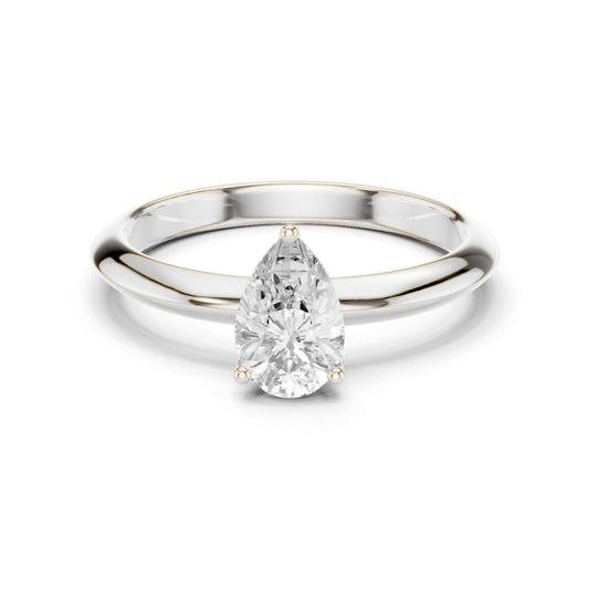 Pear Lab Grown Diamond Solitaire Engagement Ring