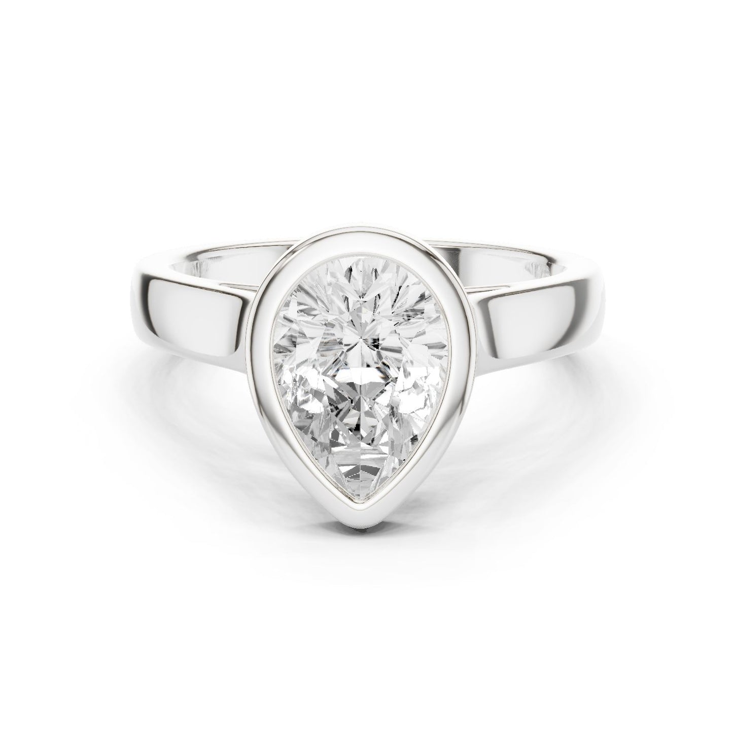Pear Lab Grown Diamond Solitaire Engagement Ring