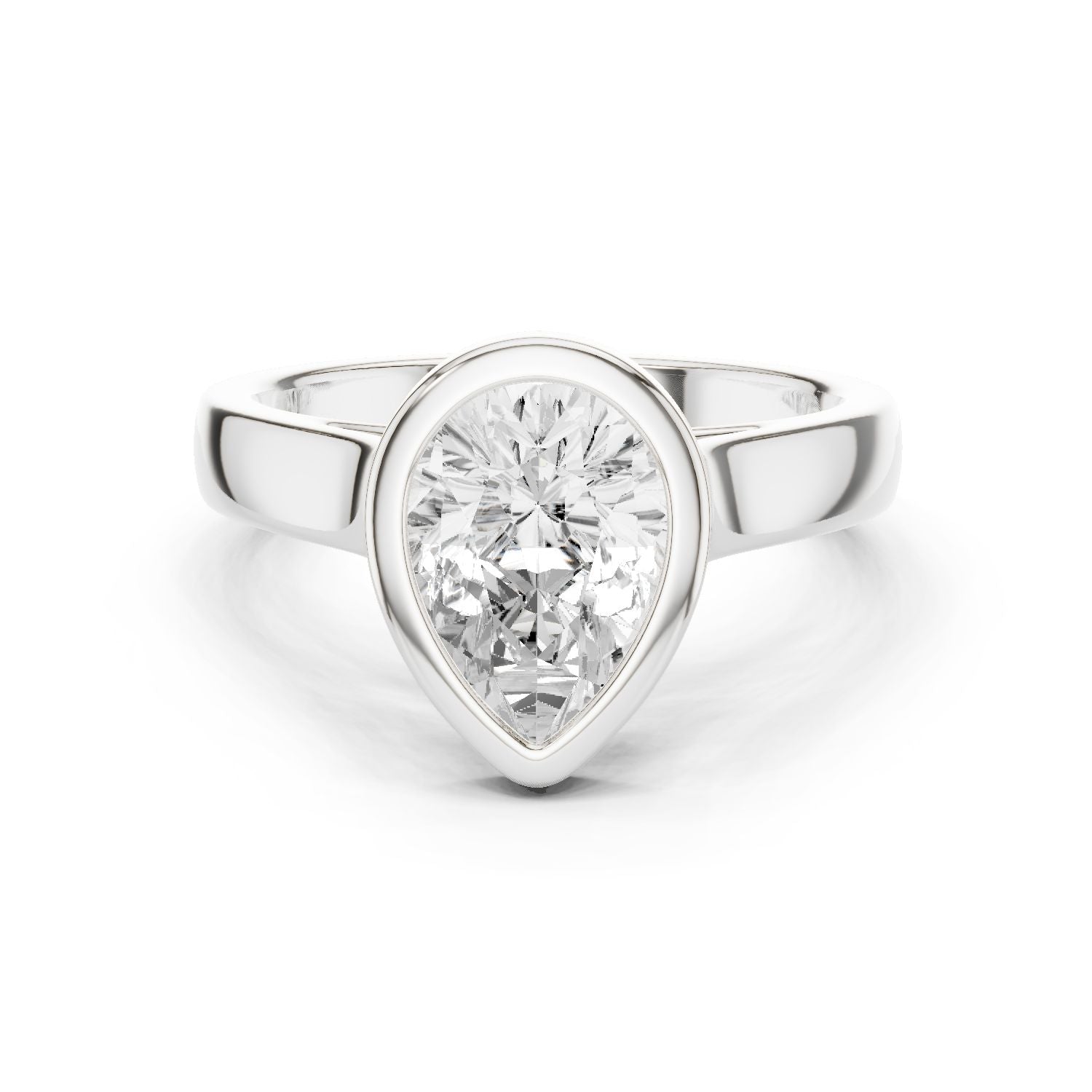 Pear Lab Grown Diamond Solitaire Engagement Ring