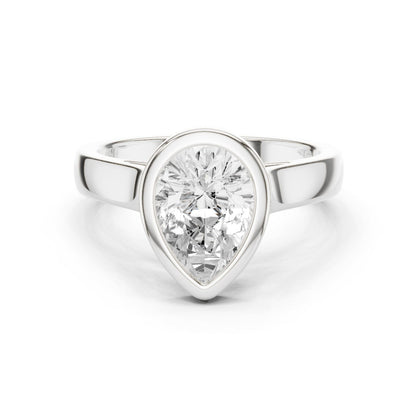 Pear Lab Grown Diamond Solitaire Engagement Ring