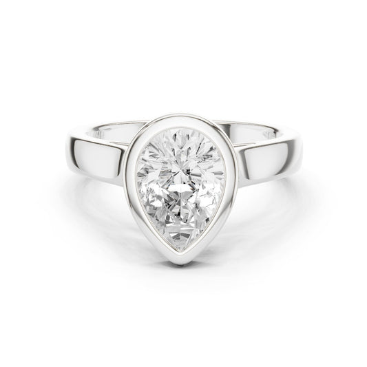 Pear Lab Grown Diamond Solitaire Engagement Ring