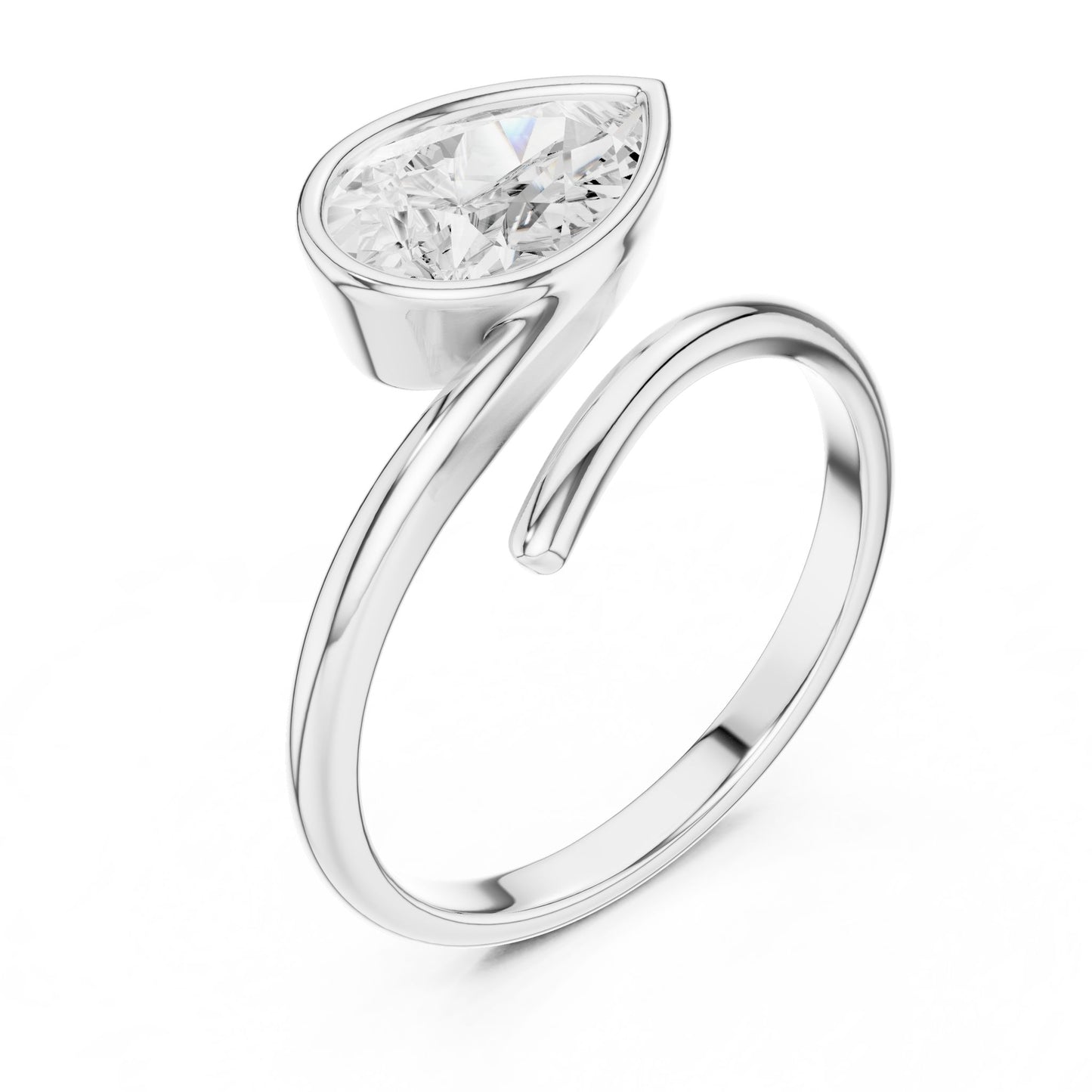 Women's Pear Lab Grown Diamond Ring