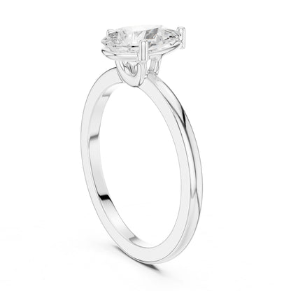 Pear Lab Grown Diamond Solitaire Engagement Ring