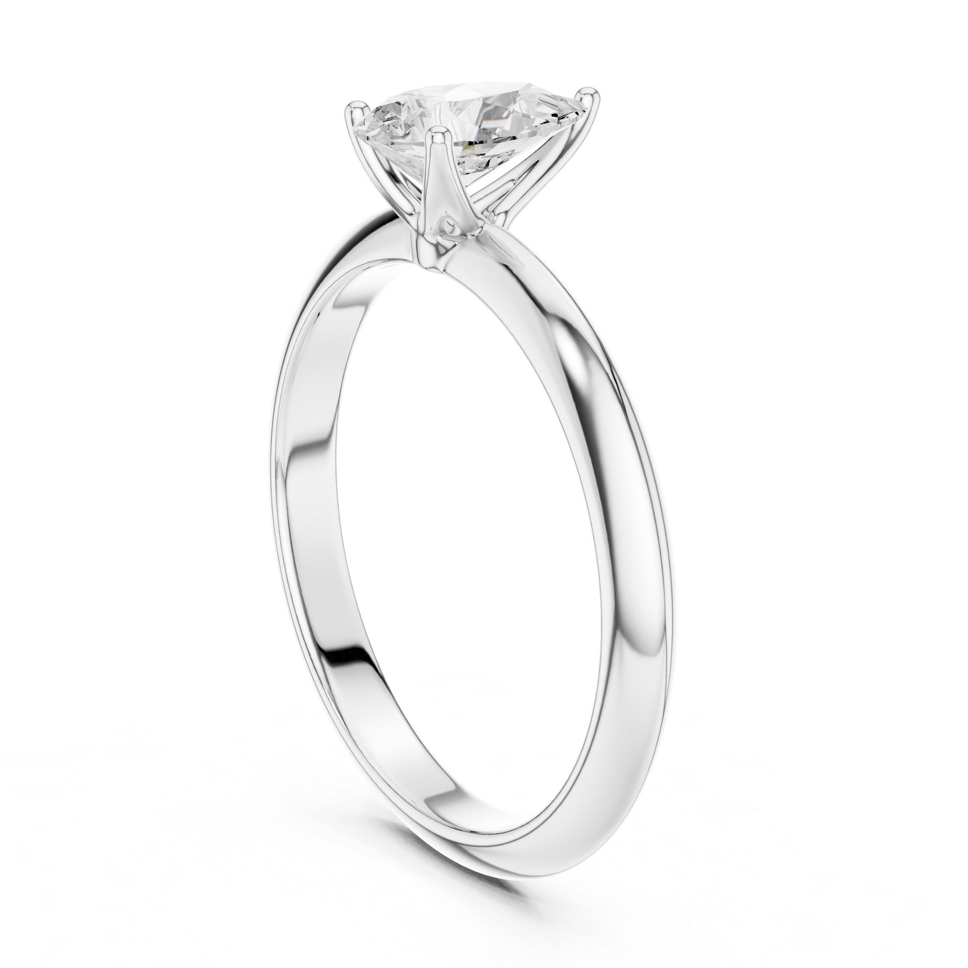 Pear Lab Grown Diamond Solitaire Engagement Ring