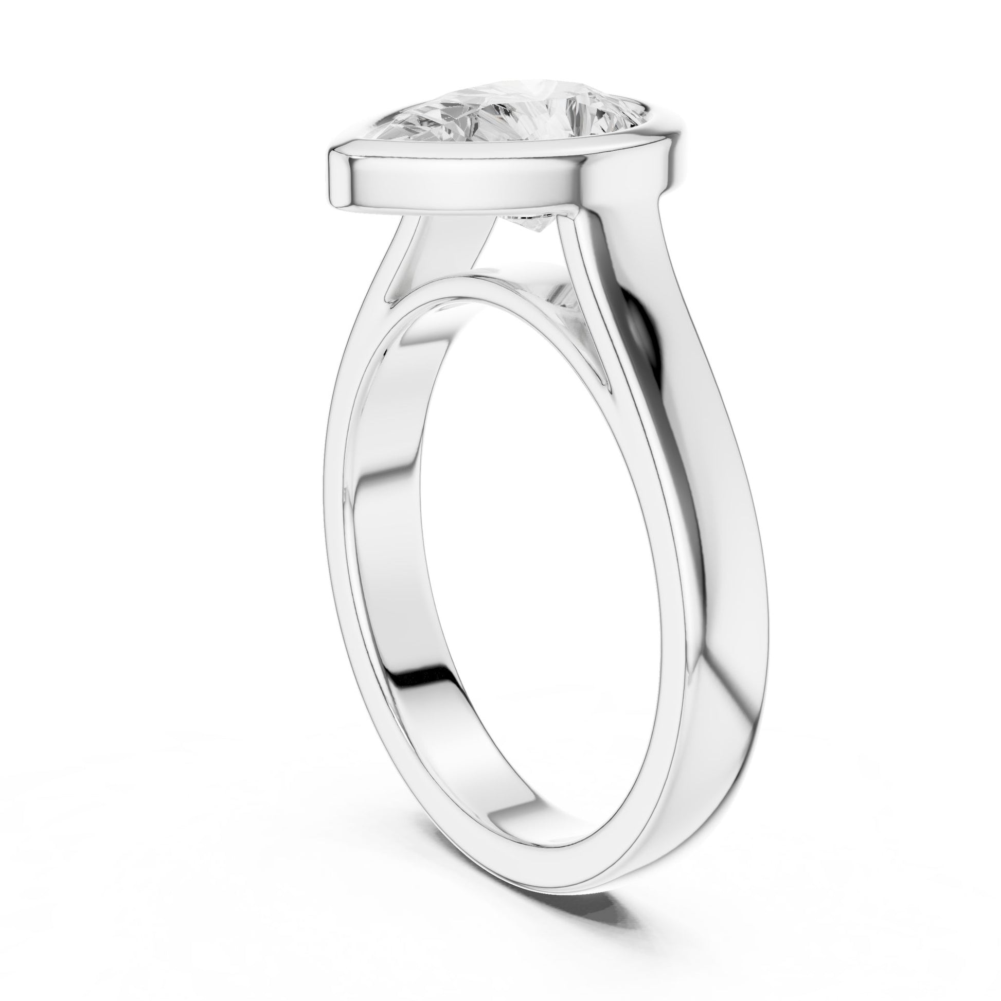 Pear Lab Grown Diamond Solitaire Engagement Ring