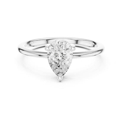 Pear Lab Grown Diamond Solitaire Engagement Ring