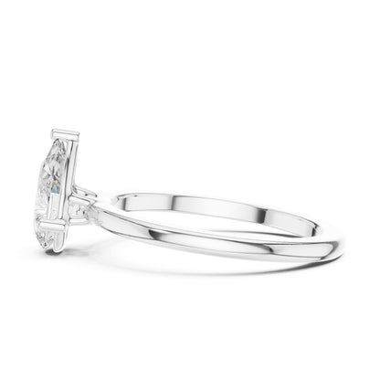 Pear Lab Grown Diamond Solitaire Engagement Ring