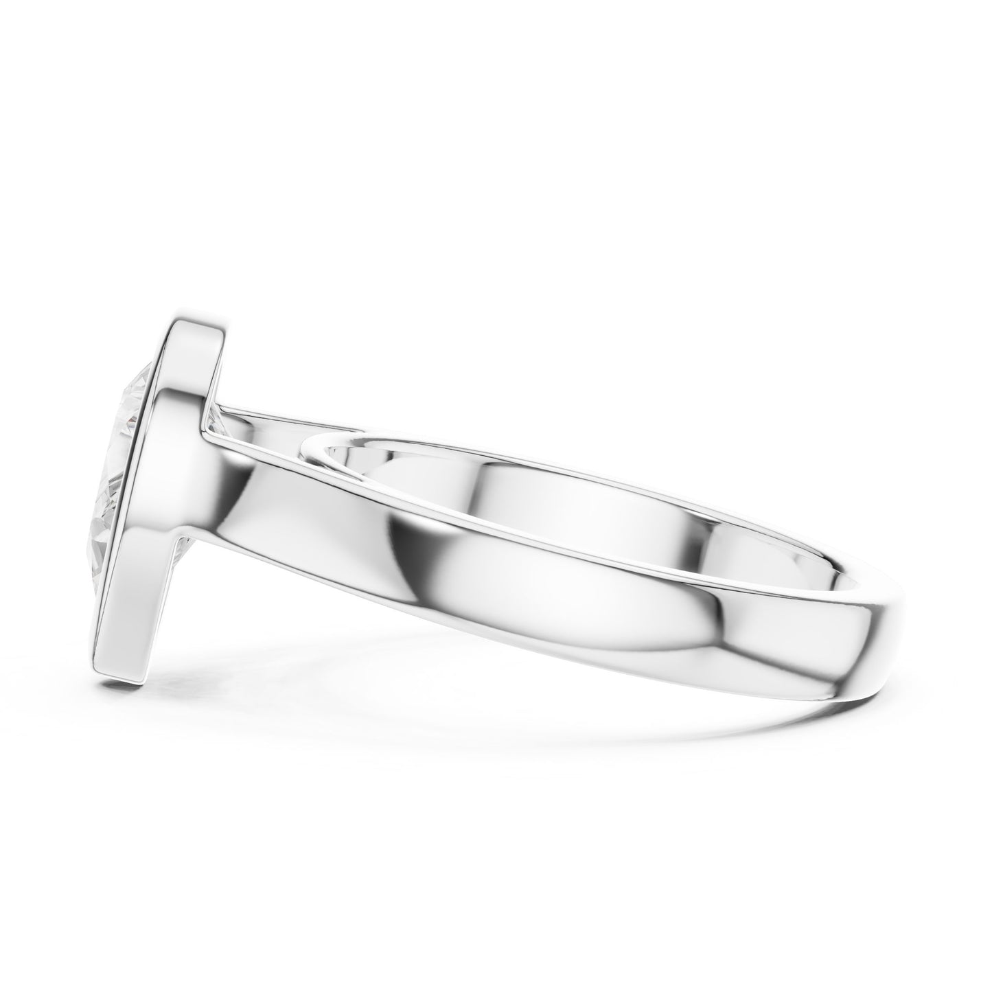 Pear Lab Grown Diamond Solitaire Engagement Ring
