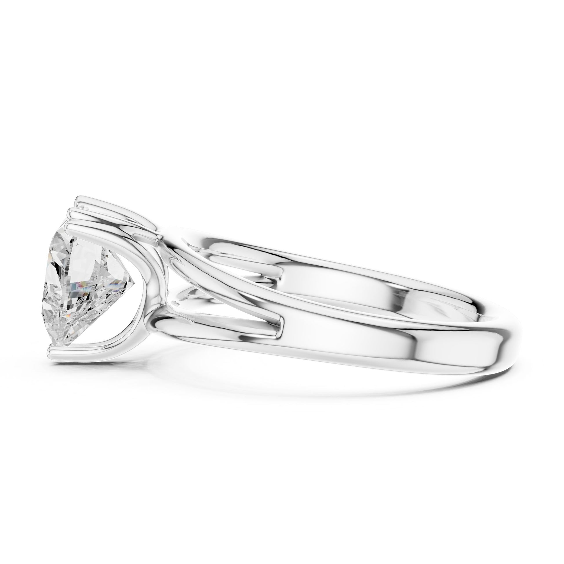 Pear Lab Grown Diamond Solitaire Engagement Ring