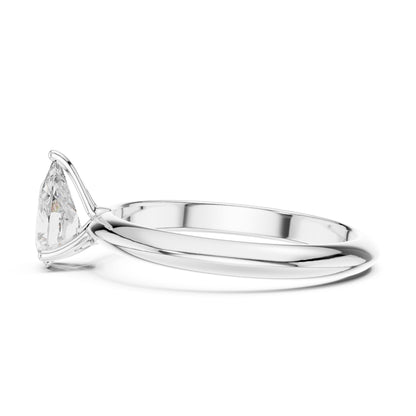 Pear Lab Grown Diamond Solitaire Engagement Ring