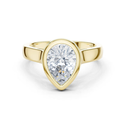 Pear Lab Grown Diamond Solitaire Engagement Ring