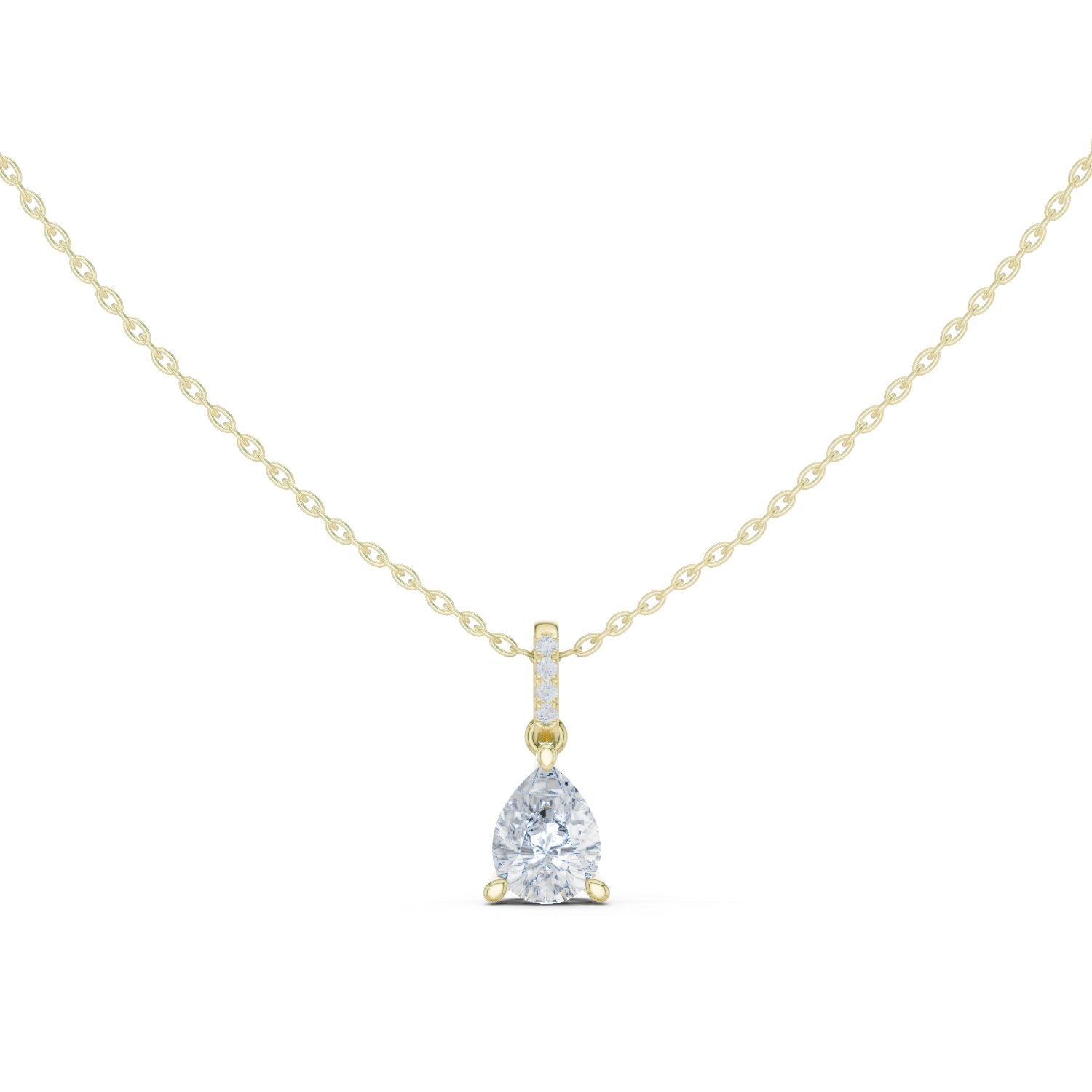Pear Lab Grown Diamond Pendant