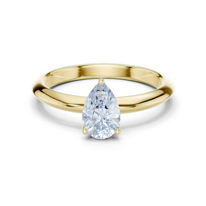 Pear Lab Grown Diamond Solitaire Engagement Ring