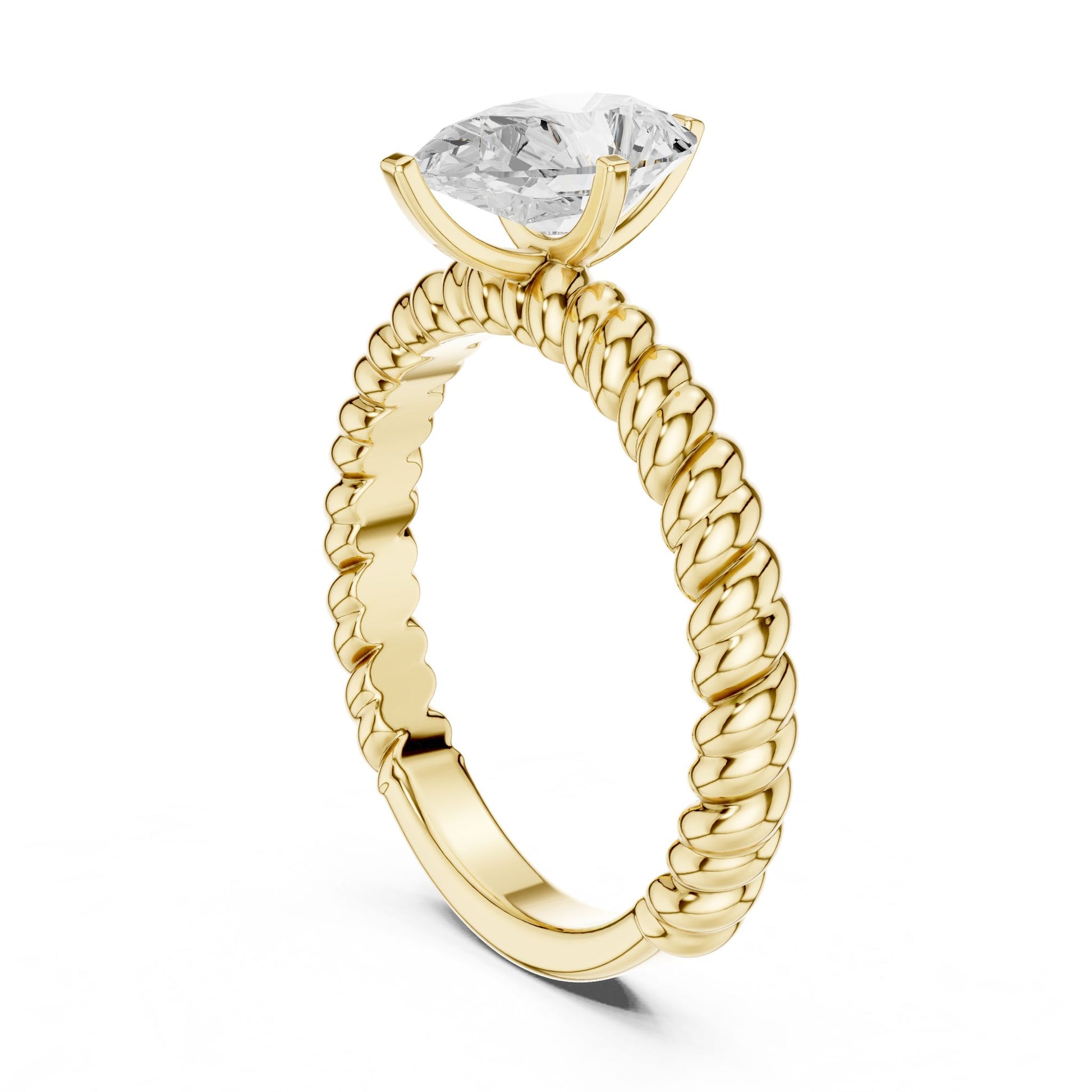 Pear Lab Grown Diamond Solitaire Engagement Ring