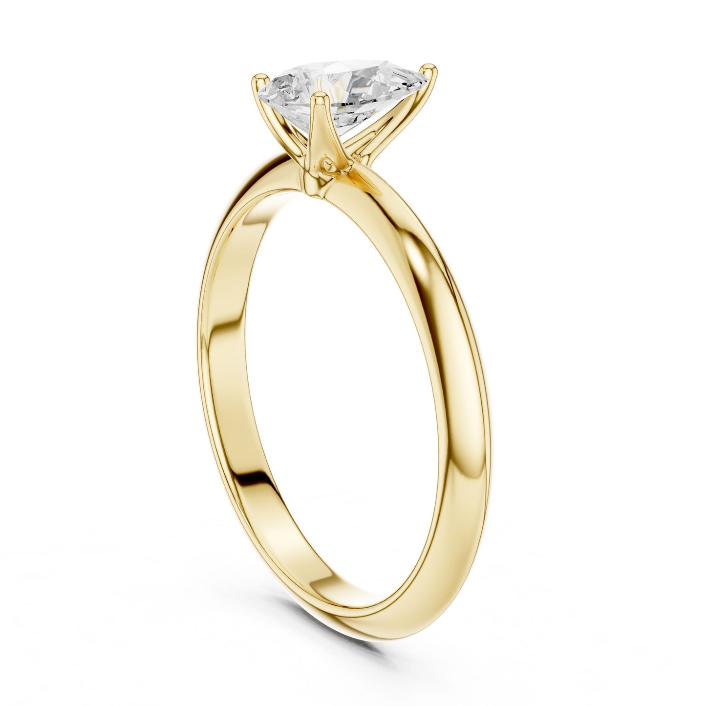 Pear Lab Grown Diamond Solitaire Engagement Ring