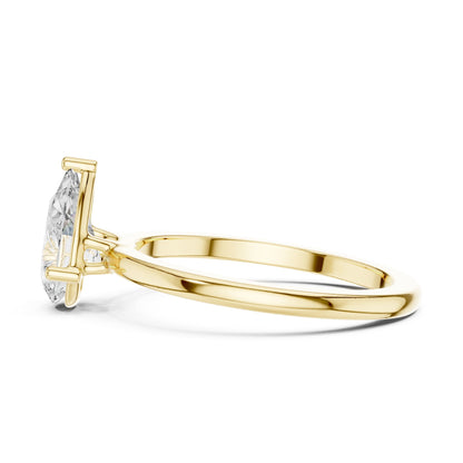 Pear Lab Grown Diamond Solitaire Engagement Ring