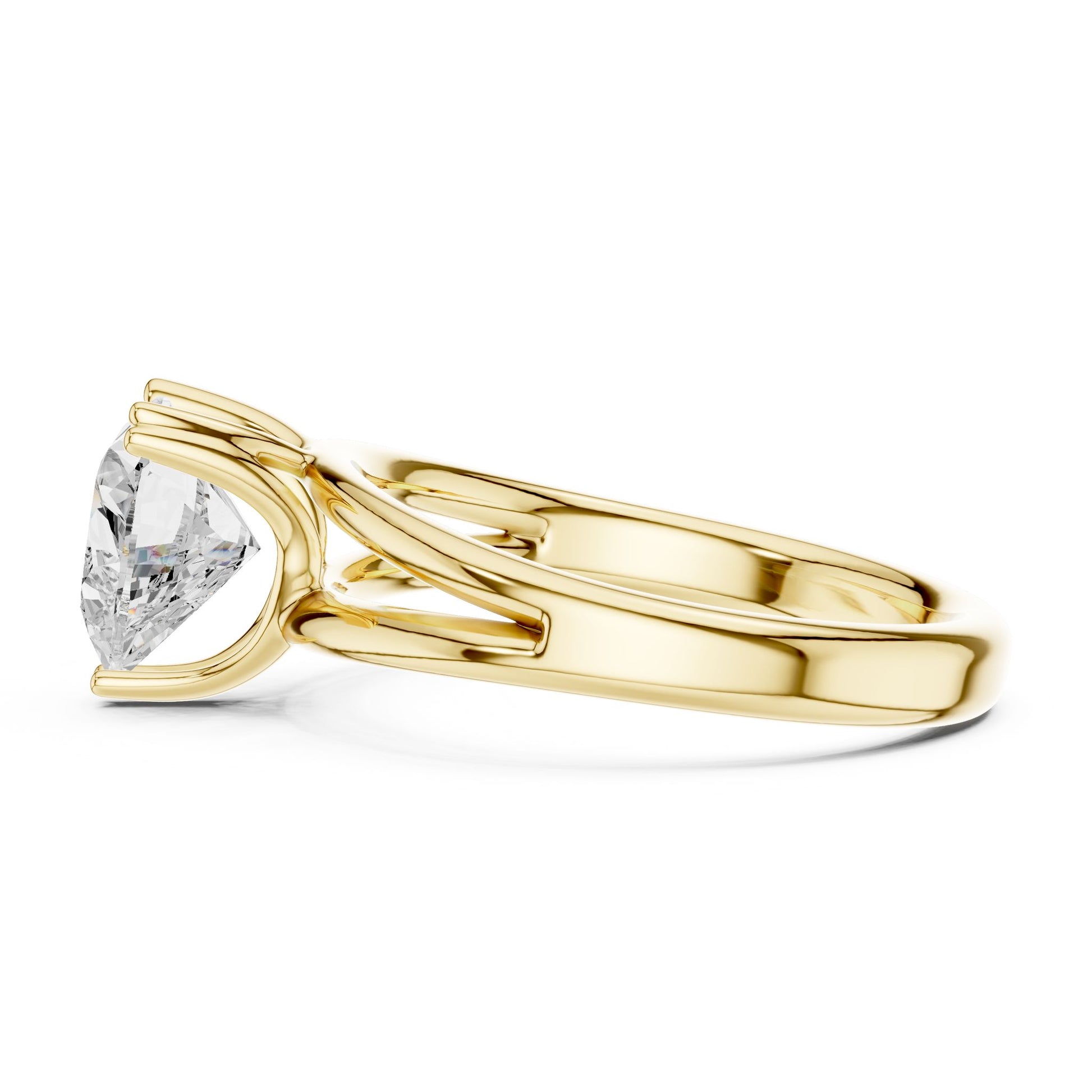 Pear Lab Grown Diamond Solitaire Engagement Ring