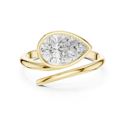 Women's Pear Lab Grown Diamond Ring