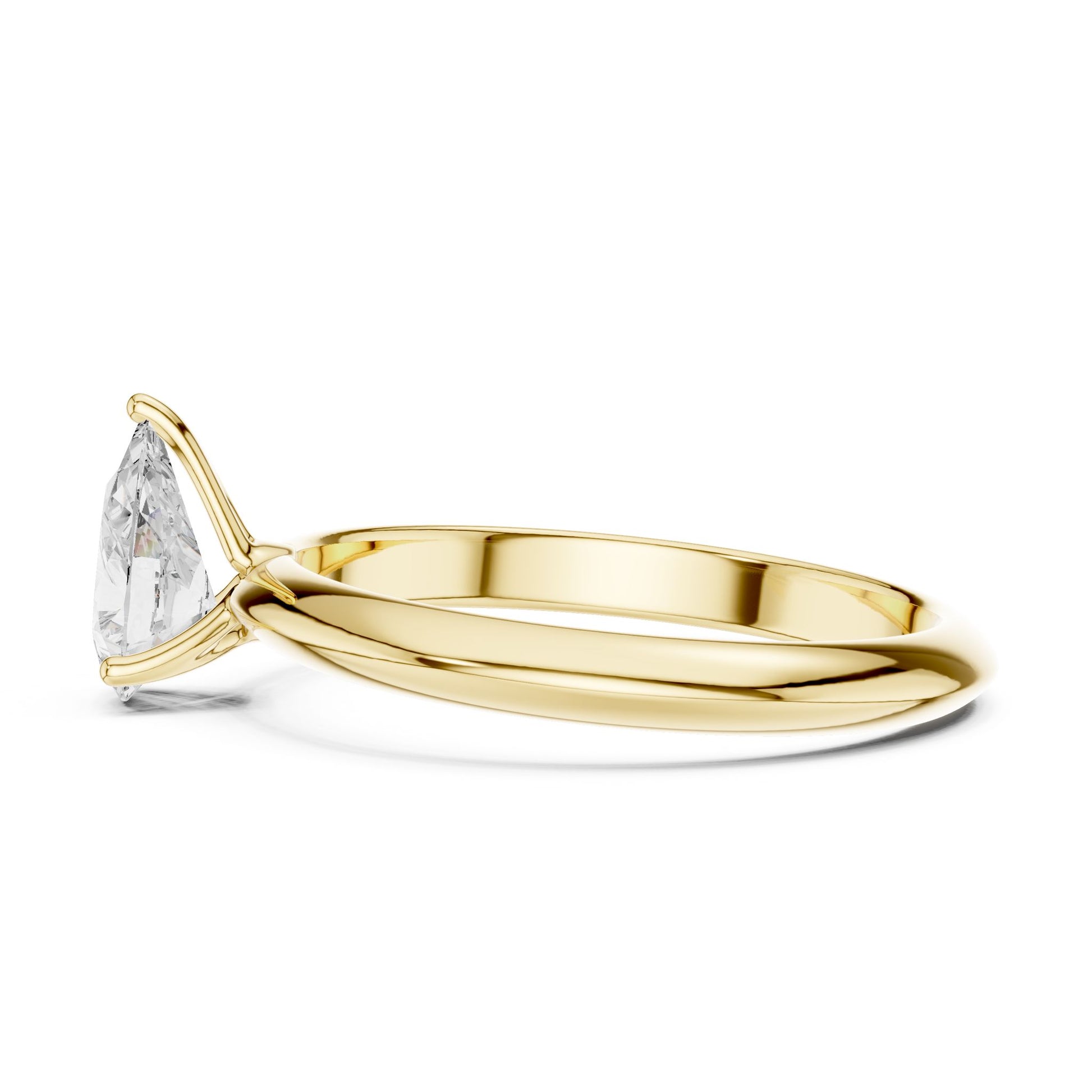 Pear Lab Grown Diamond Solitaire Engagement Ring