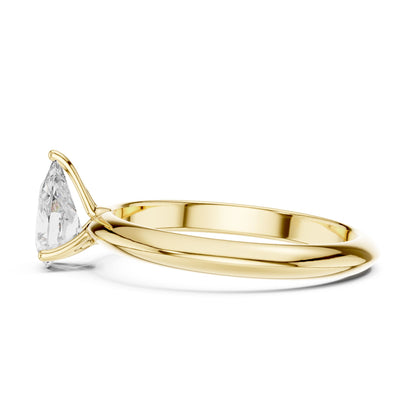 Pear Lab Grown Diamond Solitaire Engagement Ring
