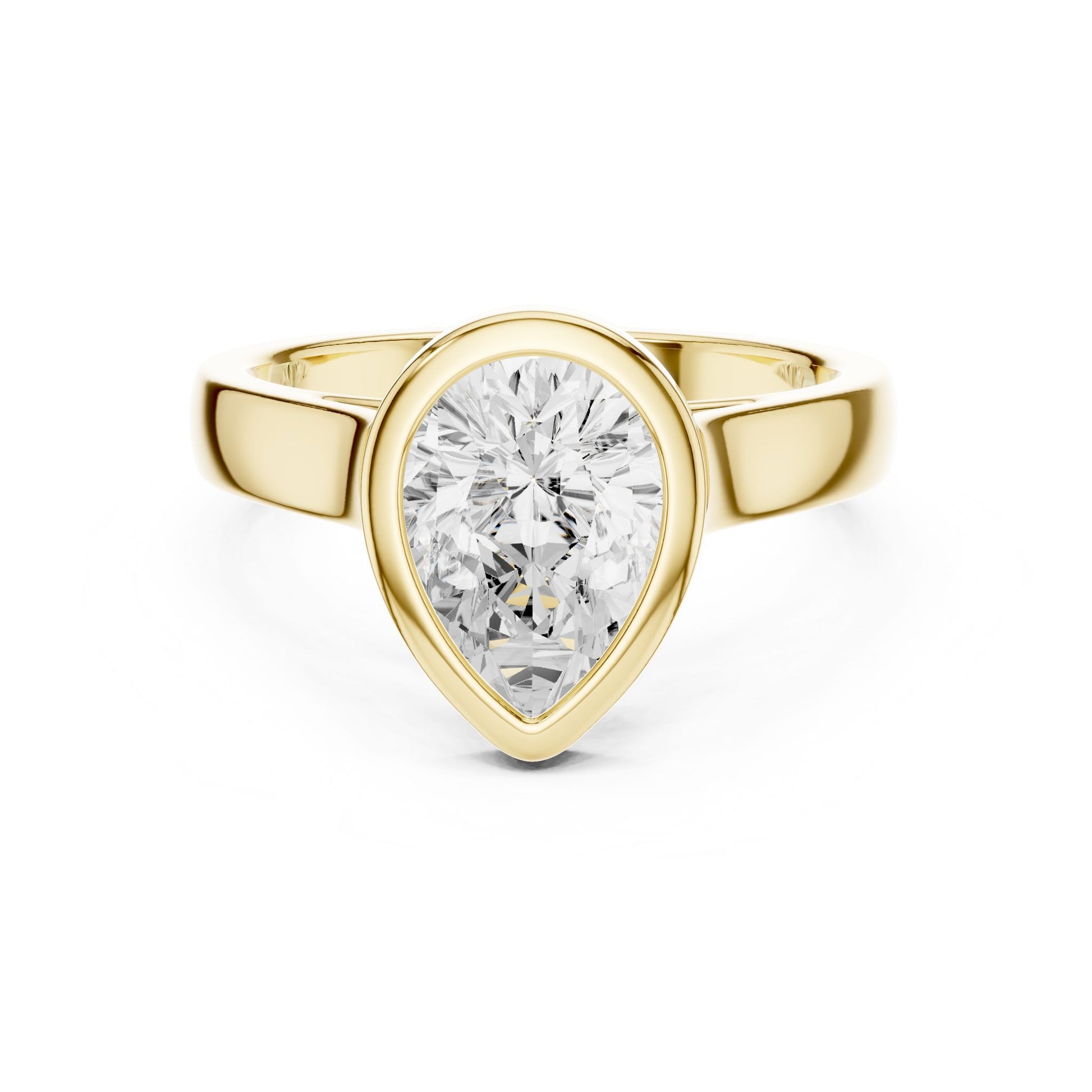 Pear Lab Grown Diamond Solitaire Engagement Ring