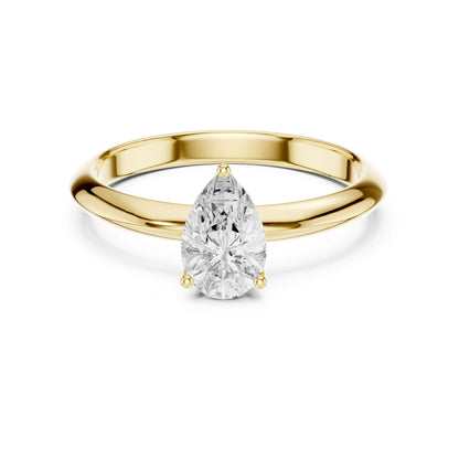Pear Lab Grown Diamond Solitaire Engagement Ring