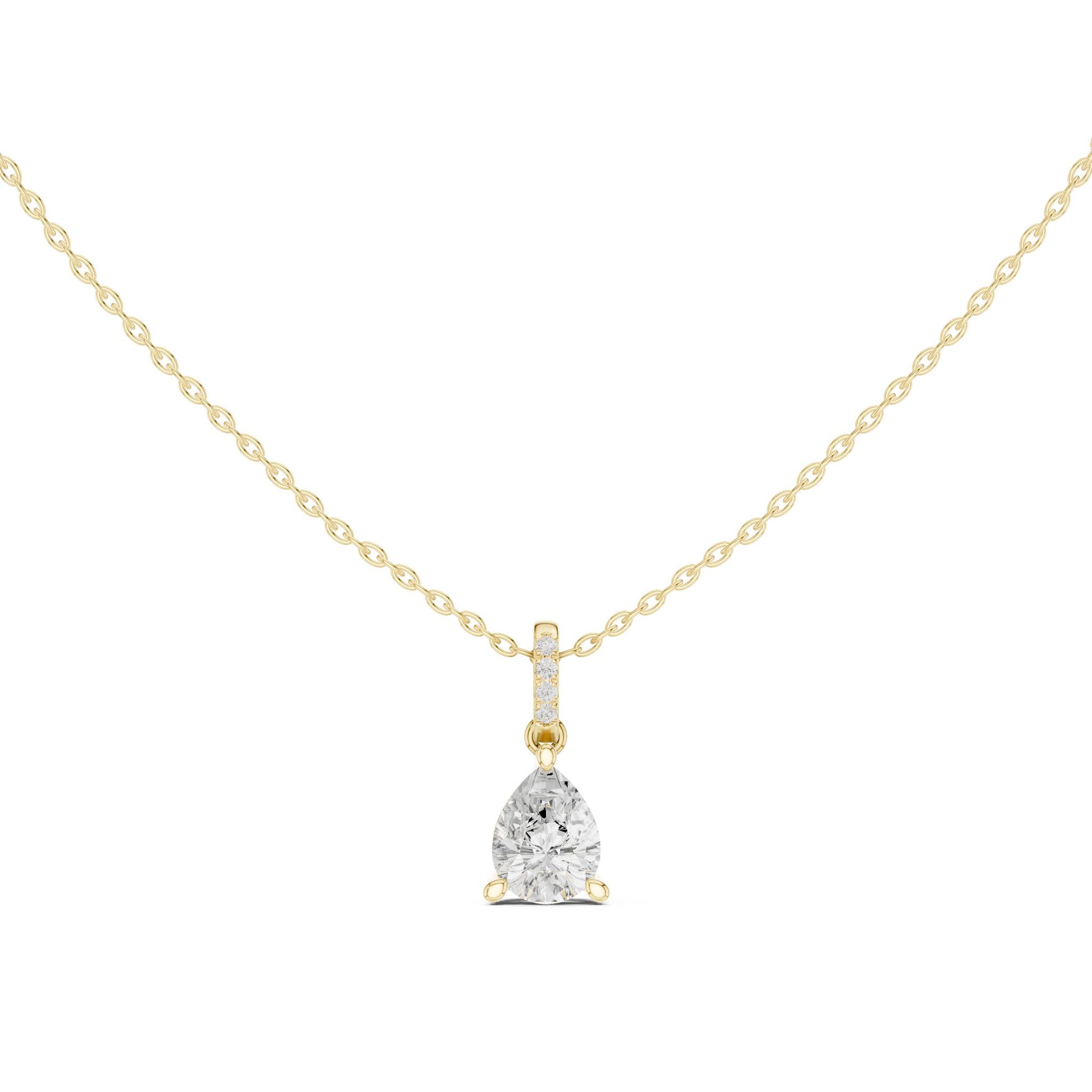 Pear Lab Grown Diamond Pendant