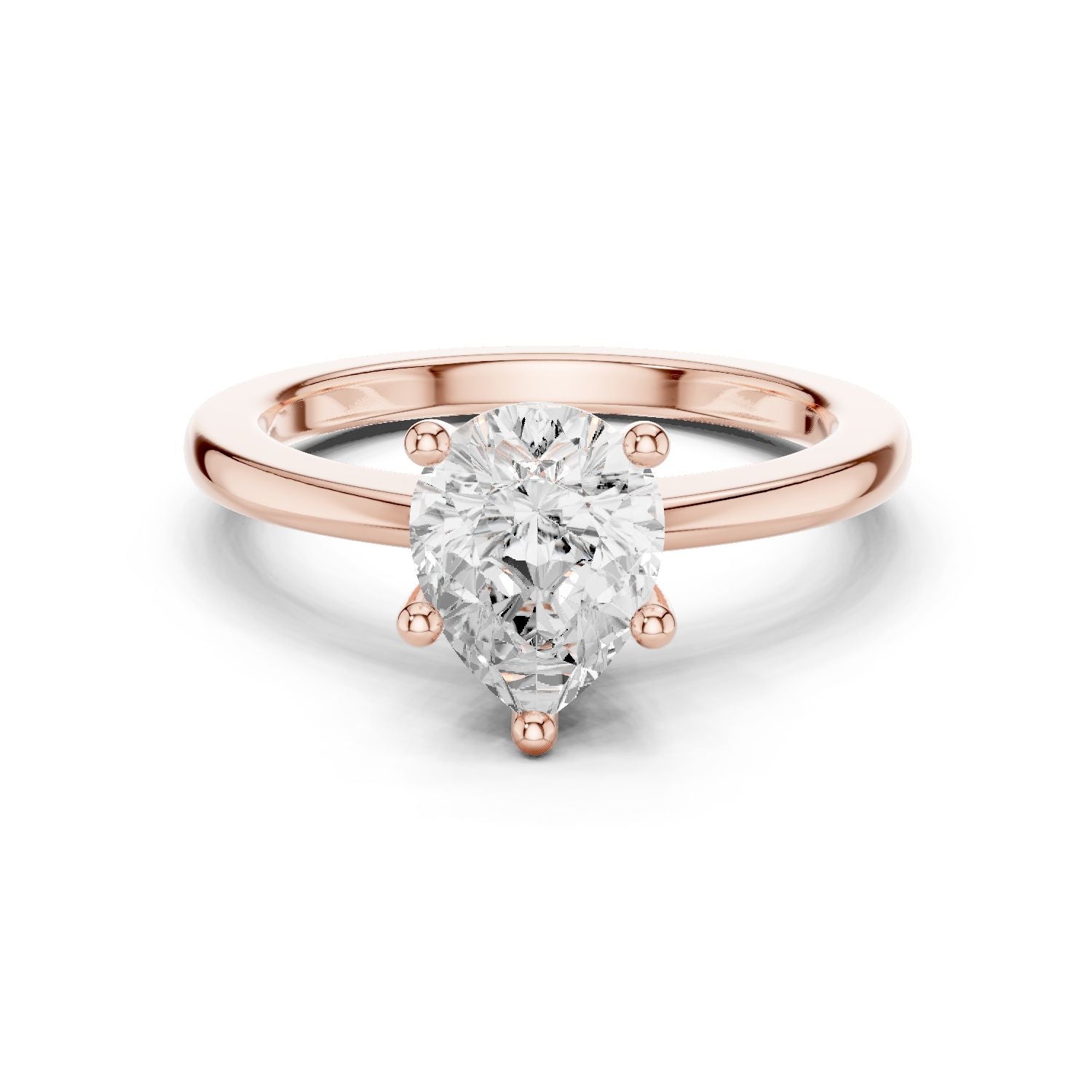 Pear Lab Grown Diamond Solitaire Engagement Ring