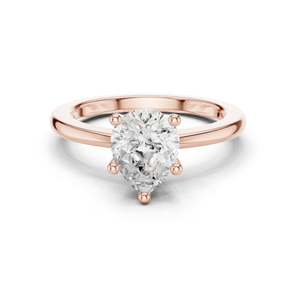 Pear Lab Grown Diamond Solitaire Engagement Ring