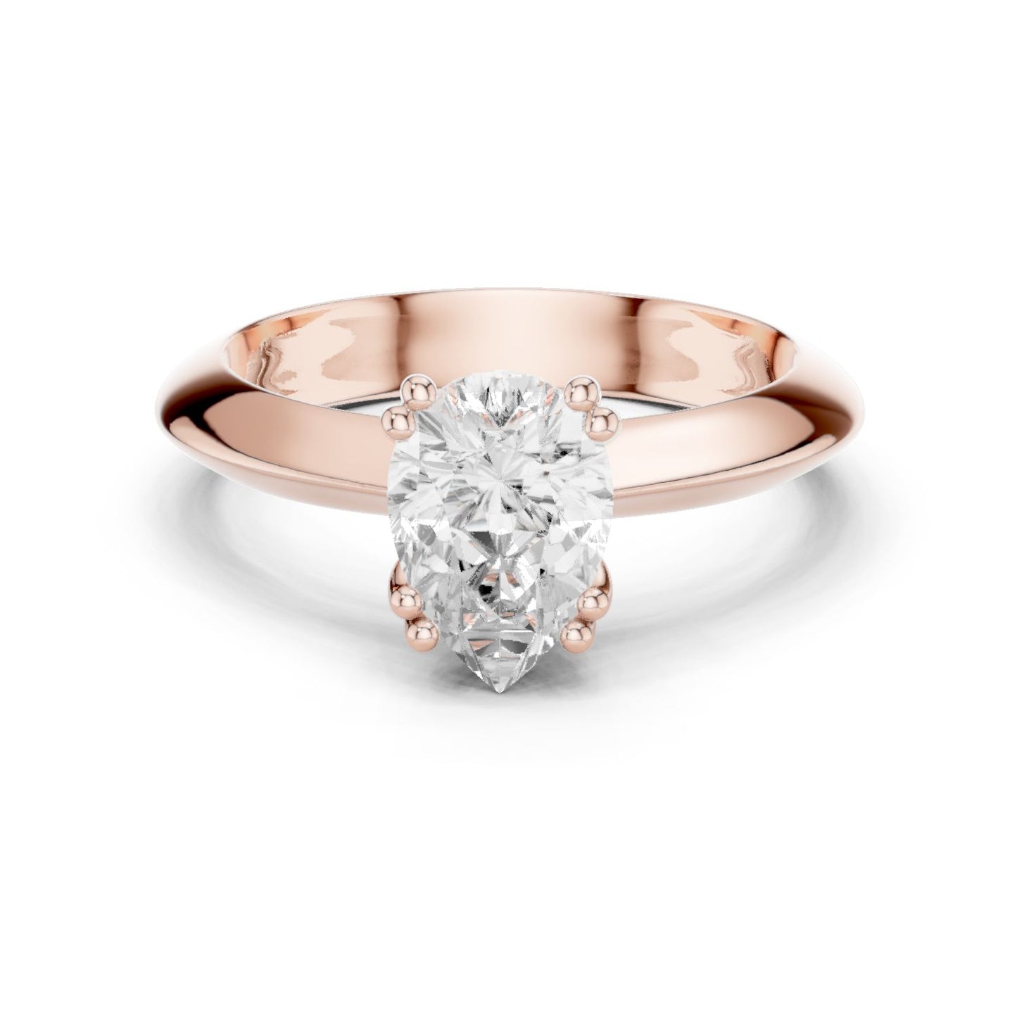 Pear Lab Grown Diamond Solitaire Engagement Ring