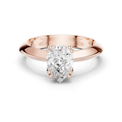 Pear Lab Grown Diamond Solitaire Engagement Ring