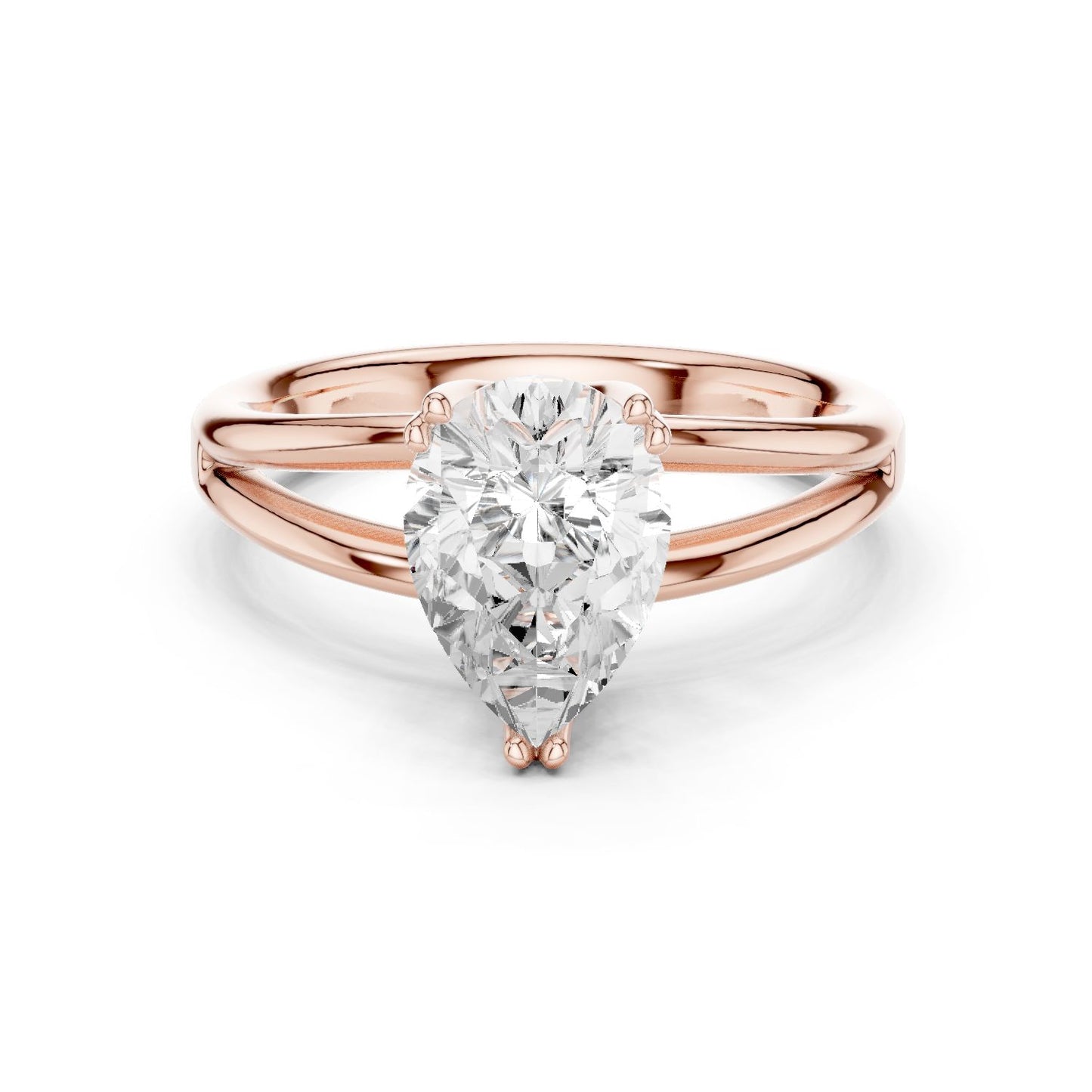Pear Lab Grown Diamond Solitaire Engagement Ring