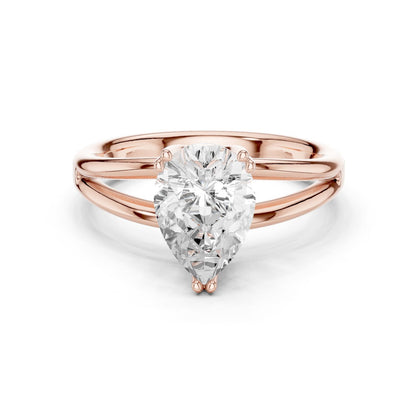 Pear Lab Grown Diamond Solitaire Engagement Ring