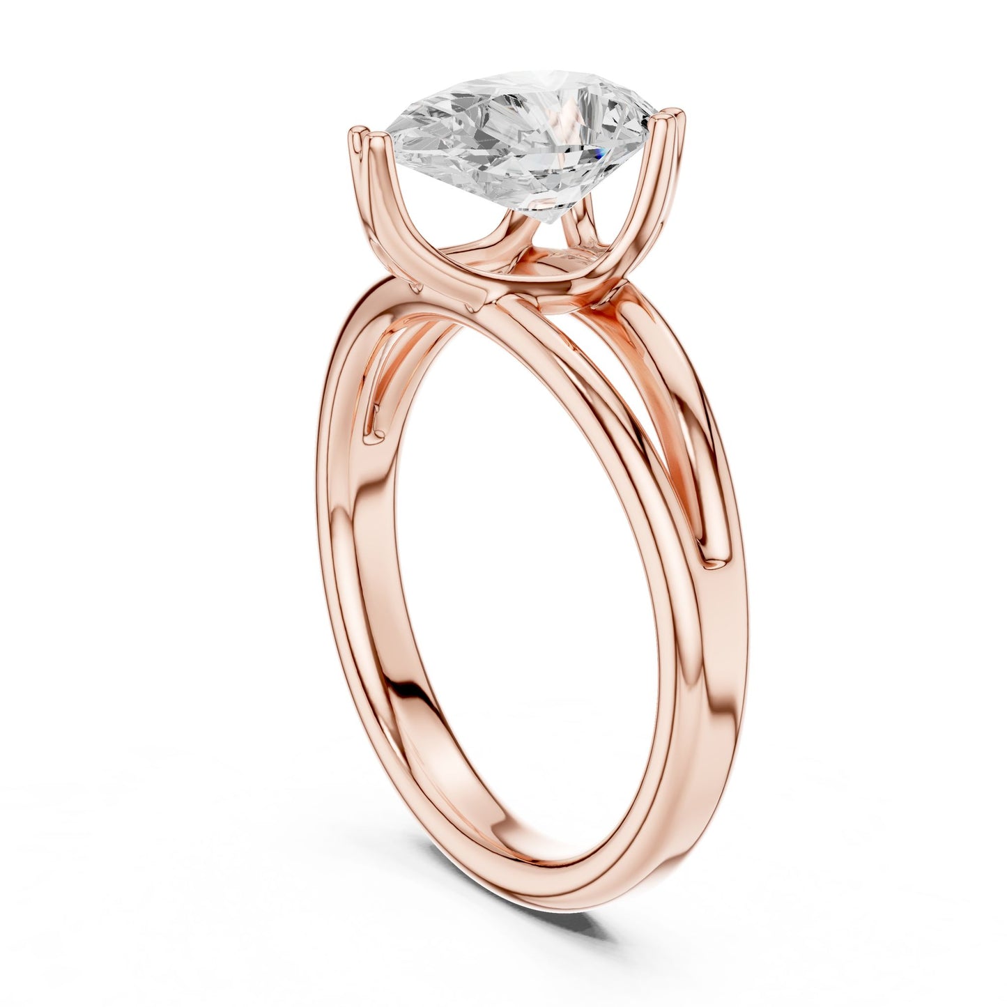 Pear Lab Grown Diamond Solitaire Engagement Ring