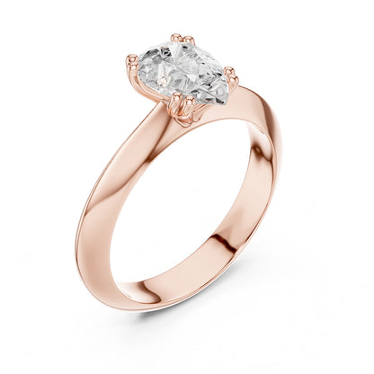 Pear Lab Grown Diamond Solitaire Engagement Ring