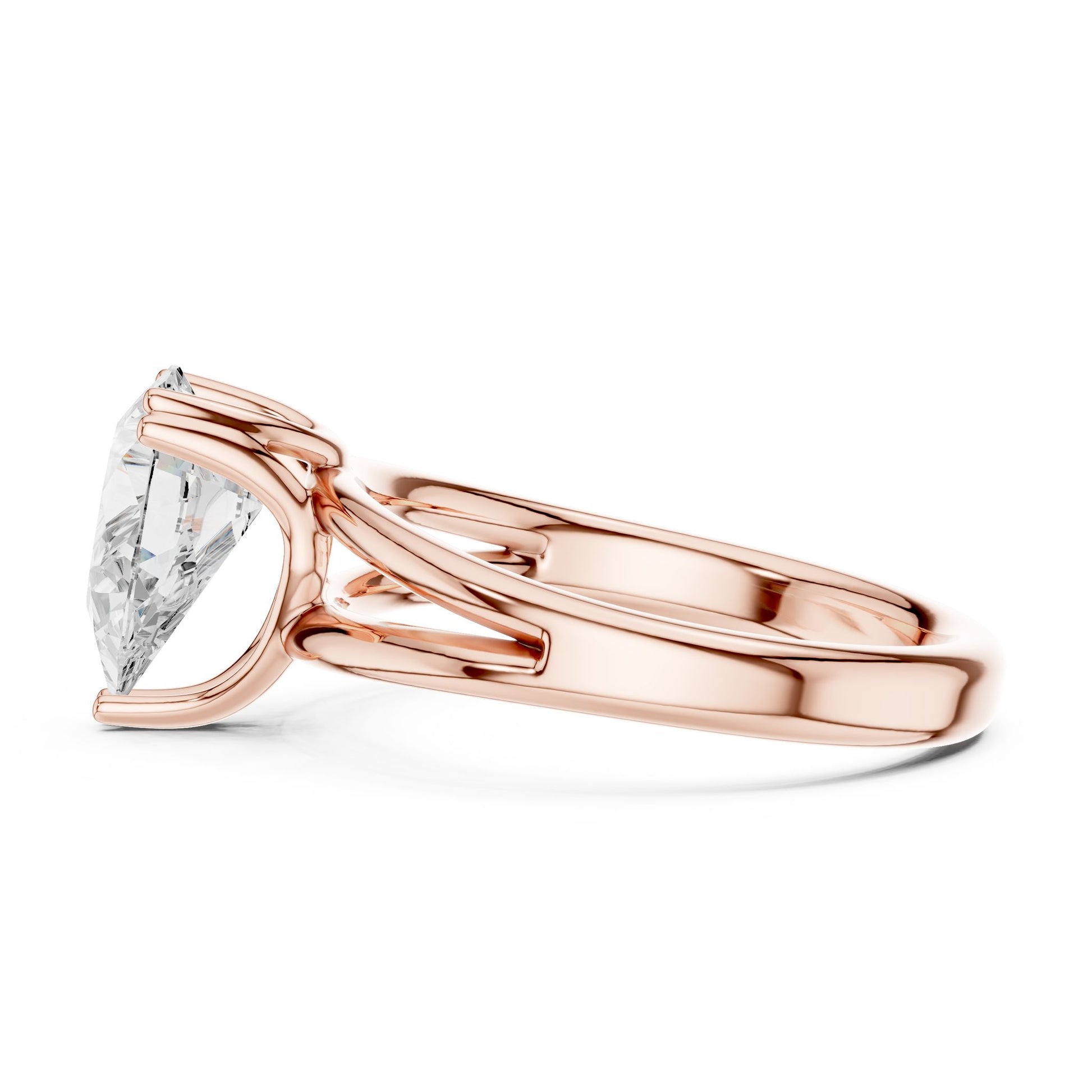Pear Lab Grown Diamond Solitaire Engagement Ring