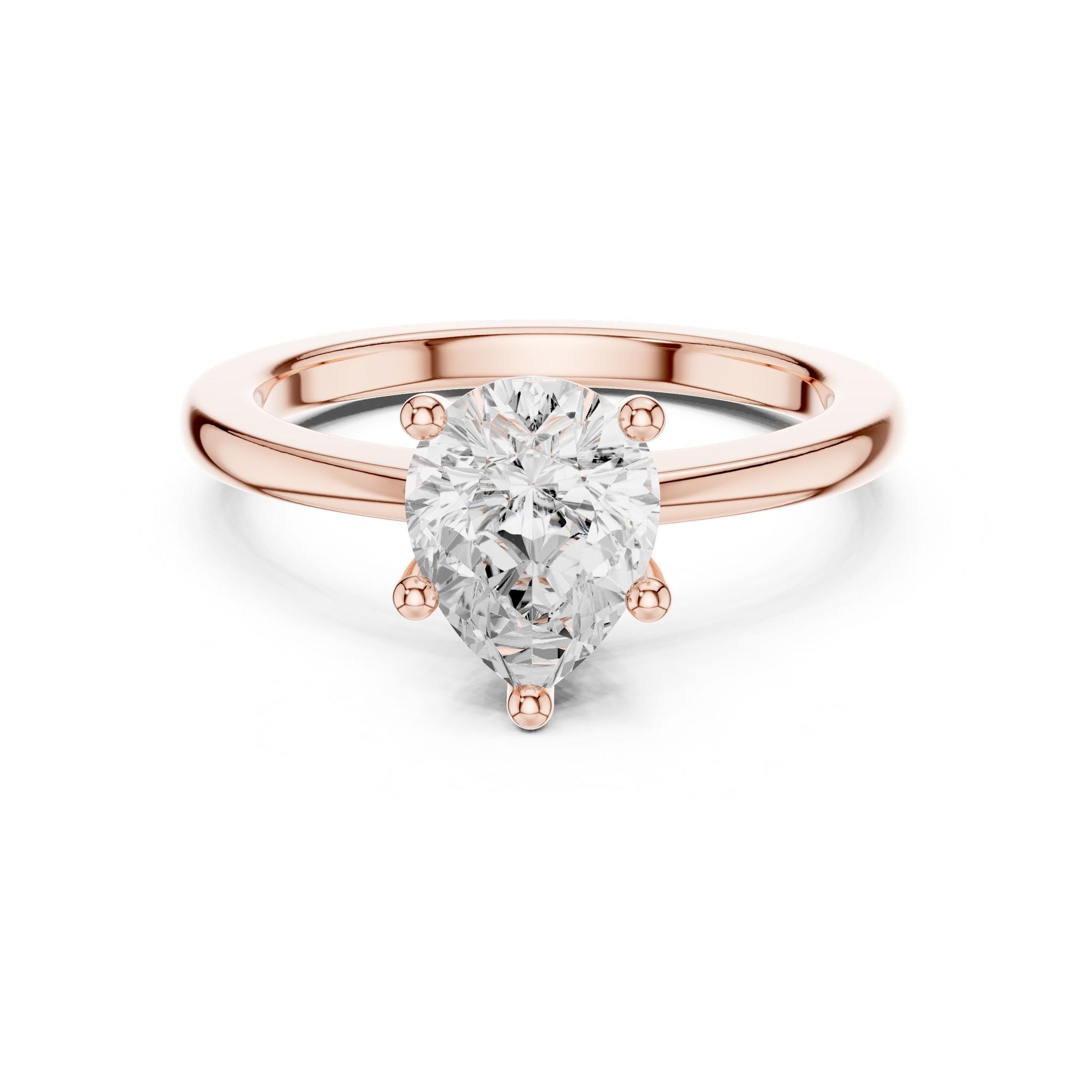Pear Lab Grown Diamond Solitaire Engagement Ring