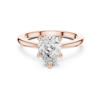 Pear Lab Grown Diamond Solitaire Engagement Ring
