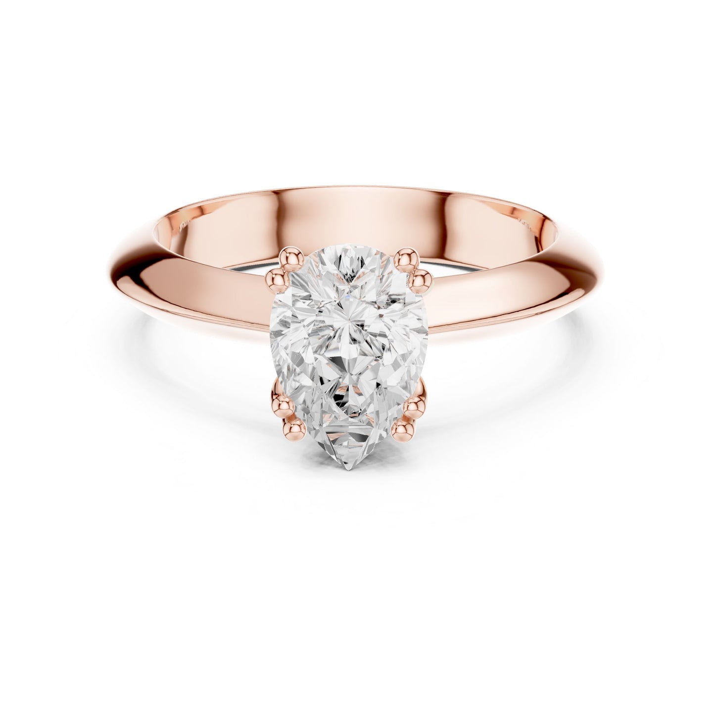 Pear Lab Grown Diamond Solitaire Engagement Ring