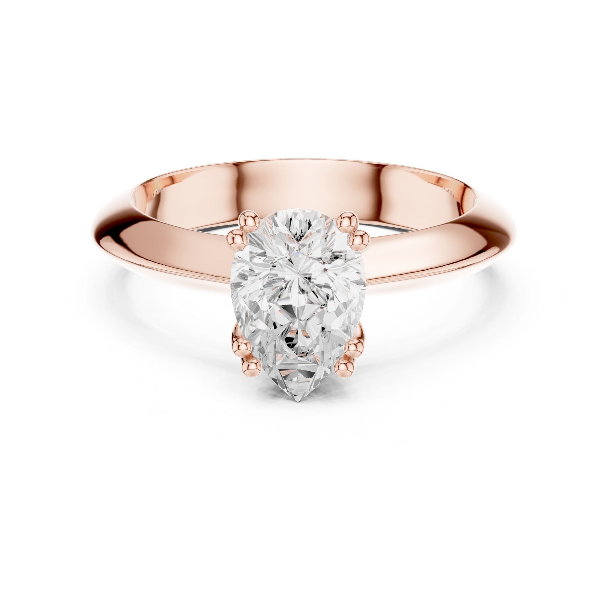 Pear Lab Grown Diamond Solitaire Engagement Ring