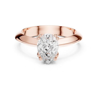 Pear Lab Grown Diamond Solitaire Engagement Ring